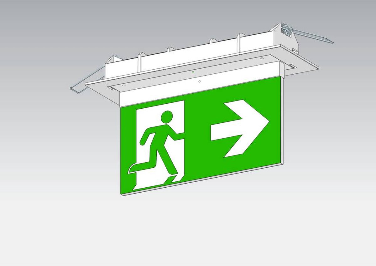 Beltrona Led Fluchtweg Notbeleuchtung Schild Deckeneinbaumontage Mexm82506 Zb  B-Ware - 4064161229614