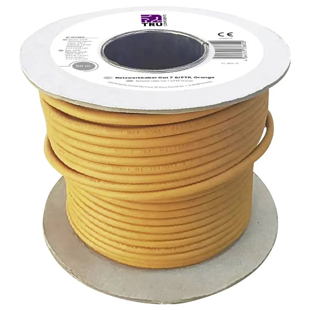 B-Ware Tru Components Netzwerkkabel Lan Cat 6a Orange 4x2x50mm² Sftp Patchkabel 50m - 4064161336794