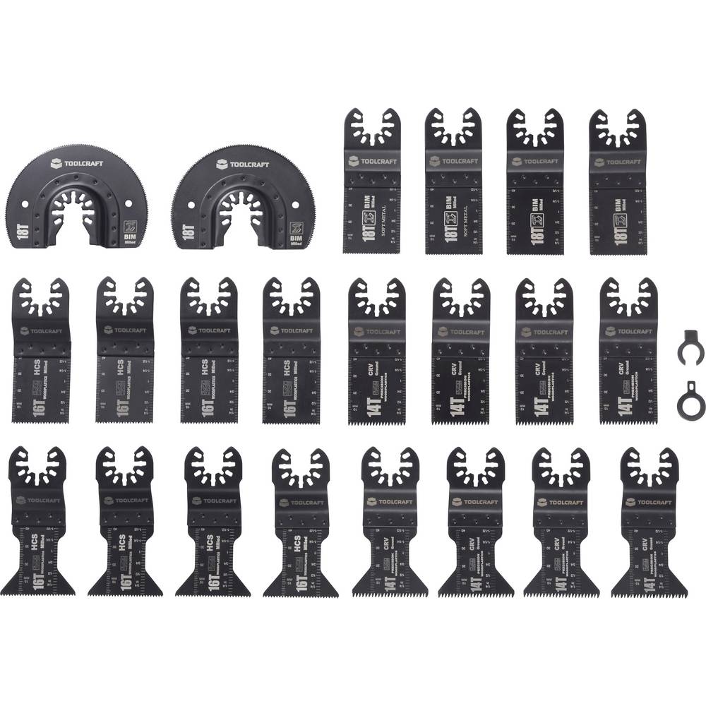 TOOLCRAFT Multifunktionswerkzeug Set Aufsatz Werkzeugaufnahme 24-teilig 2 SETS - 4064161482149