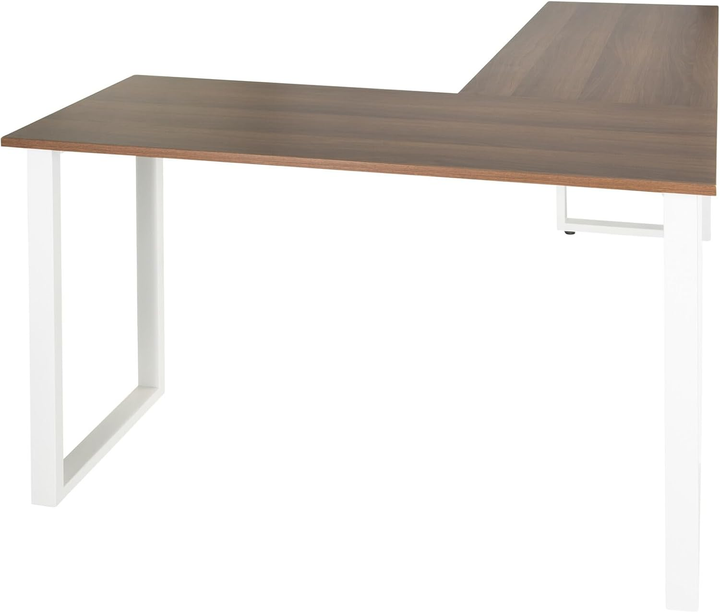 Hjh Office Eckschreibtisch Tisch Arbeitsplatz 165x120 Cm Basic I Walnuss Weiß B-Ware - 4064323014270
