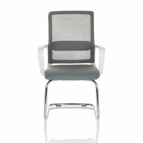 B-Ware Hjh Office Besucherstuhl Freischwinger Stuhl Visiter W Grau Netz 2 Stück - 4064323034995
