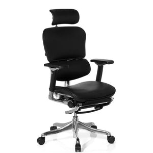B-Ware Hjh Office Ergohuman Plus Legpro Bürostuhl Drehstuhl Chefsessel Leder Armlehnen