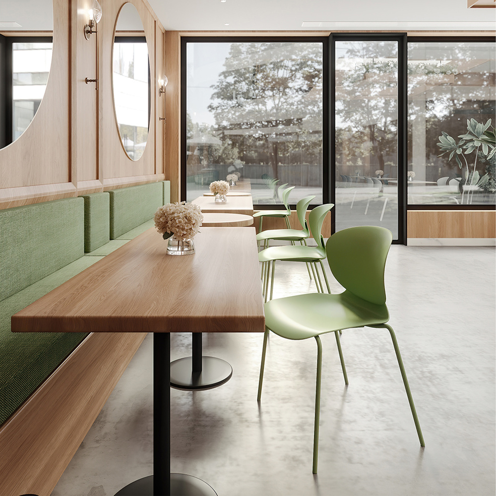 B-Ware Hjh Office Besucherstuhl Konferenzstuhl Stapelstuhl T36 Vi Kunststoff Grün - 4064323037842