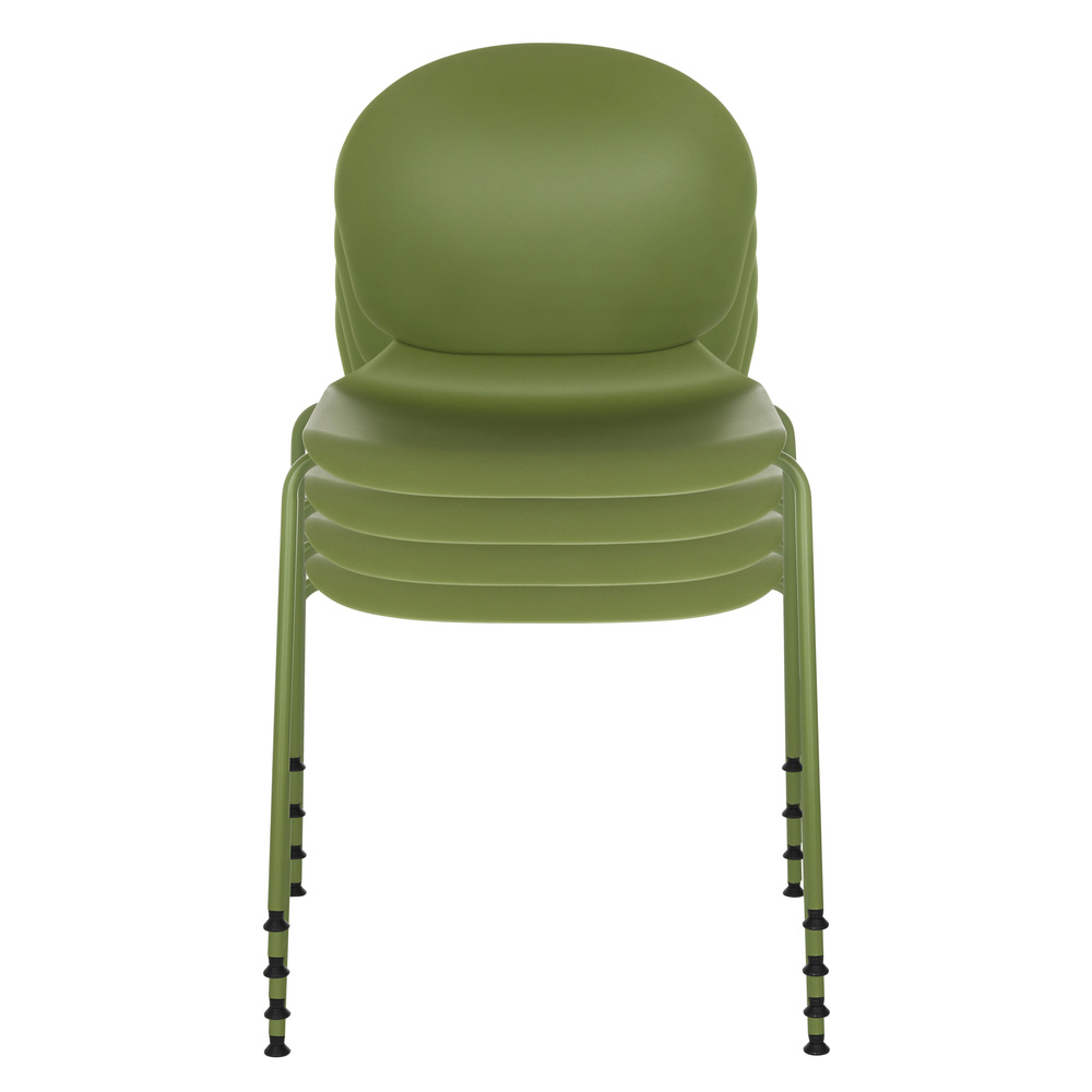 B-Ware Hjh Office Besucherstuhl Konferenzstuhl Stapelstuhl T36 Vi Kunststoff Grün - 4064323037842