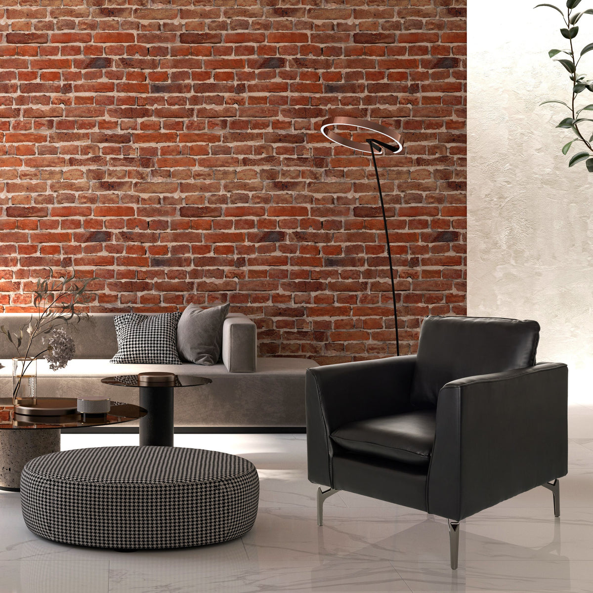 hjh OFFICE Loungemöbel Sofasessel Sitz Sessel Sofa Einsitzer BAVERO PU schwarz - 4064323037903