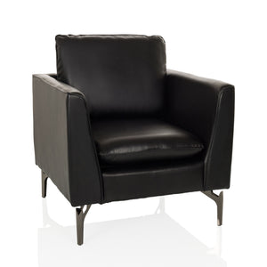 B-Ware hjh OFFICE Loungemöbel Sofasessel Sitz Sessel Sofa Einsitzer BAVERO PU schwarz