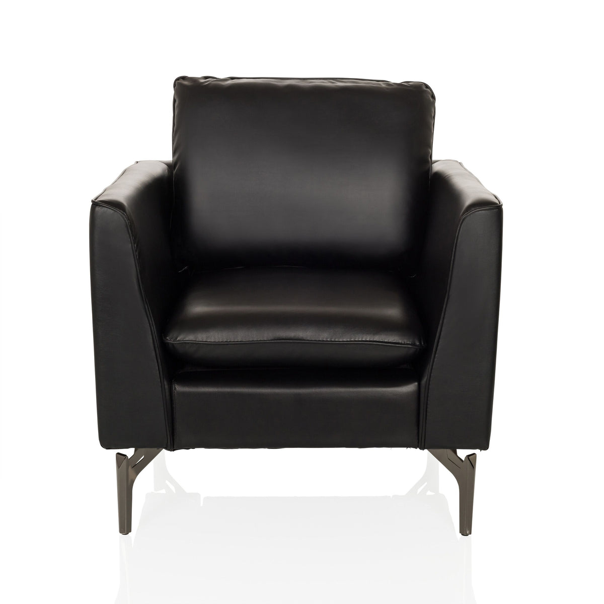 hjh OFFICE Loungemöbel Sofasessel Sitz Sessel Sofa Einsitzer BAVERO PU schwarz - 4064323037903