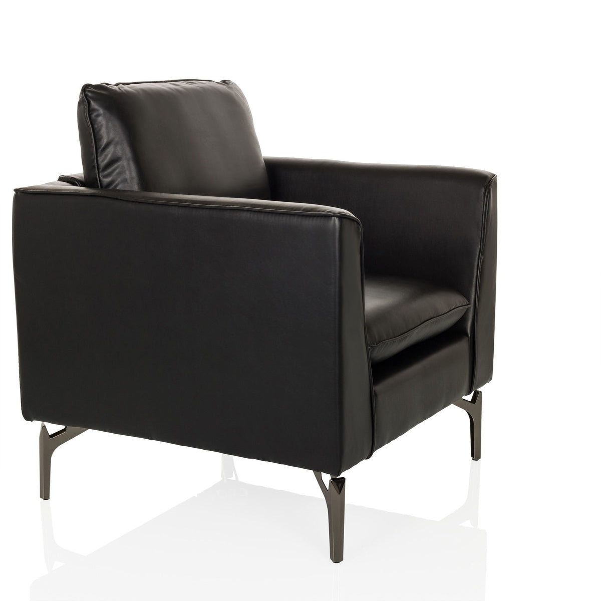 hjh OFFICE Loungemöbel Sofasessel Sitz Sessel Sofa Einsitzer BAVERO PU schwarz - 4064323037903