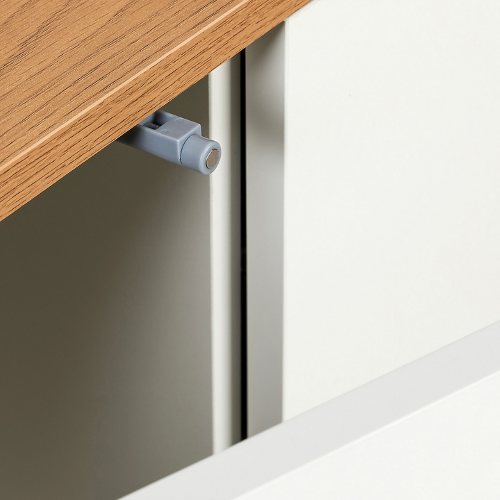 Hjh Living Kelo S Sideboard Kommode Aufbewahrung 160 X 40 X 76 Cm Weiß Eiche B-Ware - 4064323037989