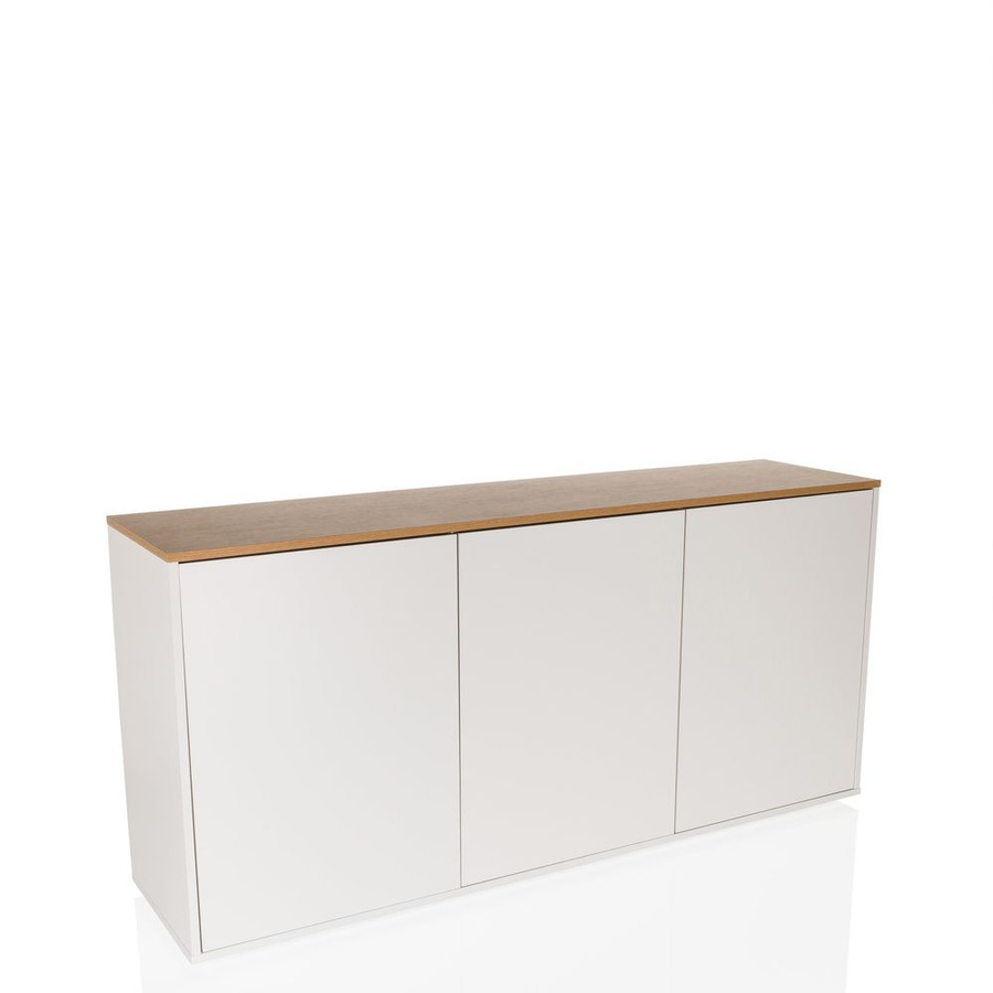 Hjh Living Kelo S Sideboard Kommode Aufbewahrung 160 X 40 X 76 Cm Weiß Eiche B-Ware - 4064323037989