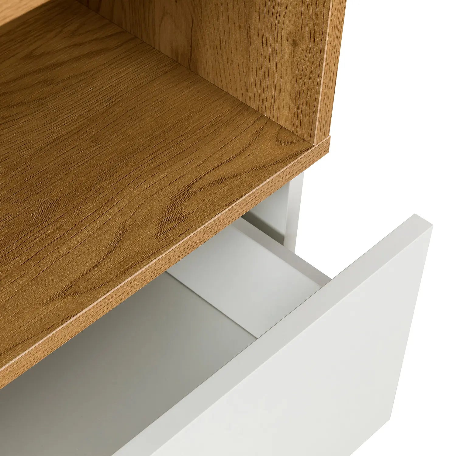 B-Ware Hjh Living Kommode Sideboard Melmo K Weiß Eiche Schlafzimmer Wohnzimmer - 4064323038153