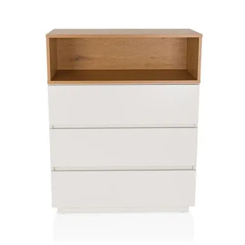 B-Ware Hjh Living Kommode Sideboard Melmo K Weiß Eiche Schlafzimmer Wohnzimmer - 4064323038153