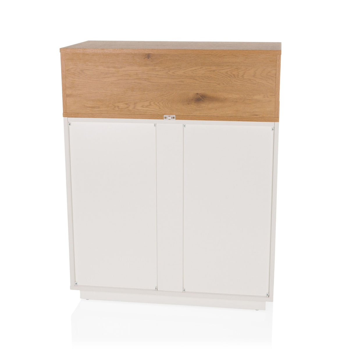 hjh LIVING Kommode Sideboard MELMO K Weiß Eiche Schlafzimmer Wohnzimmer - 4064323038153