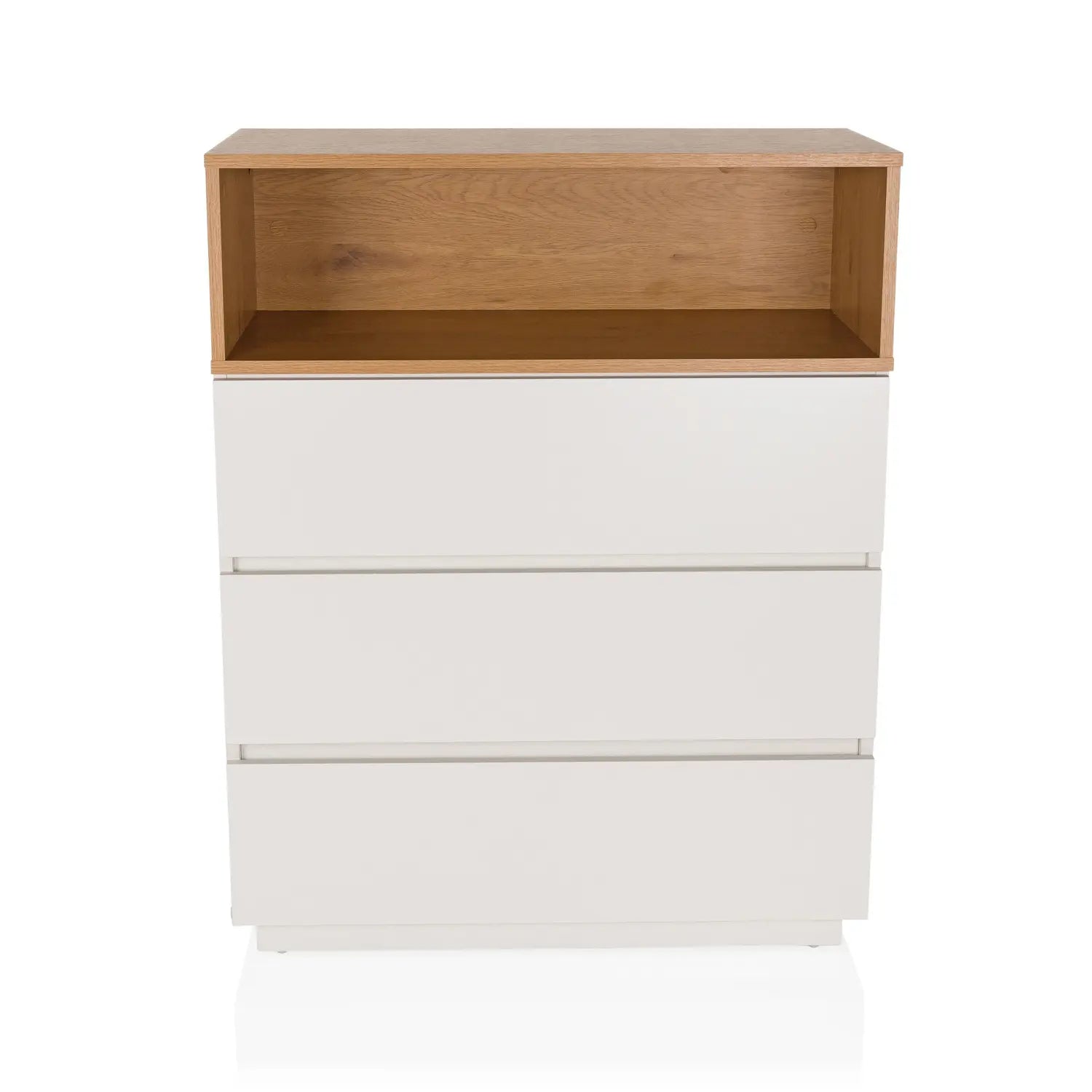 B-Ware Hjh Living Kommode Sideboard Melmo K Weiß Eiche Schlafzimmer Wohnzimmer - 4064323038153