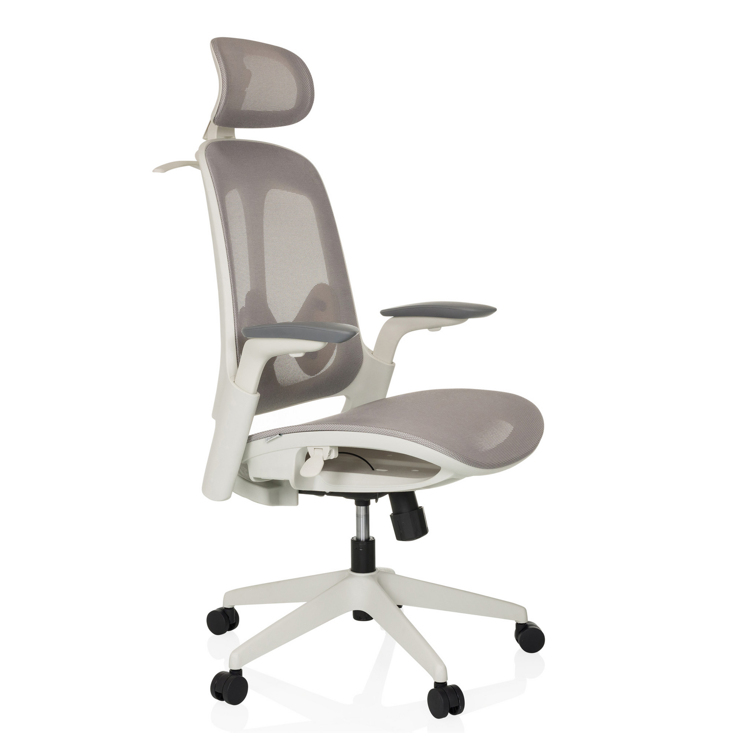 B-Ware Hjh Office Bürostuhl Drehstuhl Stuhl Netzstoff Grau Arceo M Kopfstütze - 4064323038740
