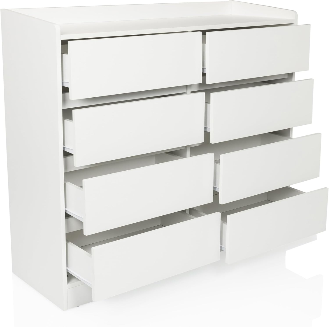 Hjh Living Kommode Sideboard Aufbewahrung Osoyro 8 Schubladen 110x38x98,5 Cm B-Ware - 4064323045274