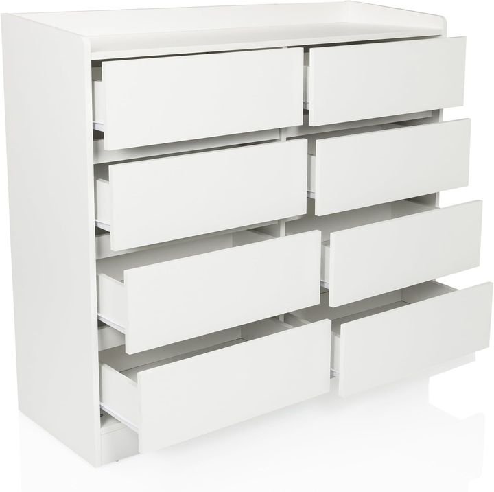 Hjh Living Kommode Sideboard Aufbewahrung Osoyro 8 Schubladen 110x38x98,5 Cm B-Ware - 4064323045274