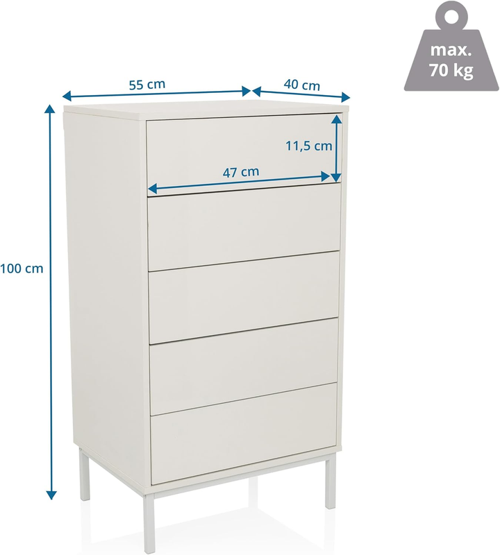 Hjh Living Kommode Sideboard Bjordal Mdf Platte Melaminbeschichtung Stauraum B-Ware - 4064323045298