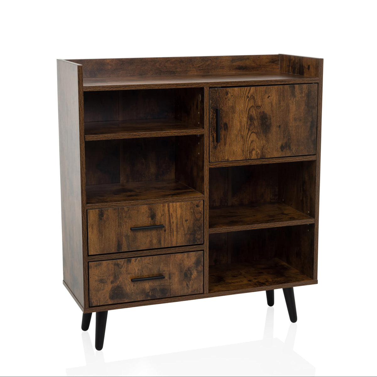 hjh LIVING Sideboard / Kommode MYRDAL 80x30x90 cm 2 Schubladen Schrank - 4064323045335