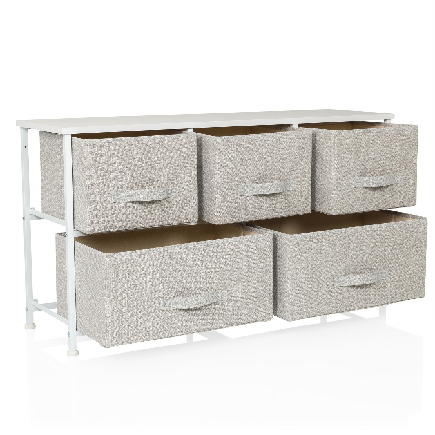 B-Ware Hjh Living Foldar   Kommode Sideboard Schubladenkommode Möbel Schrank Grau