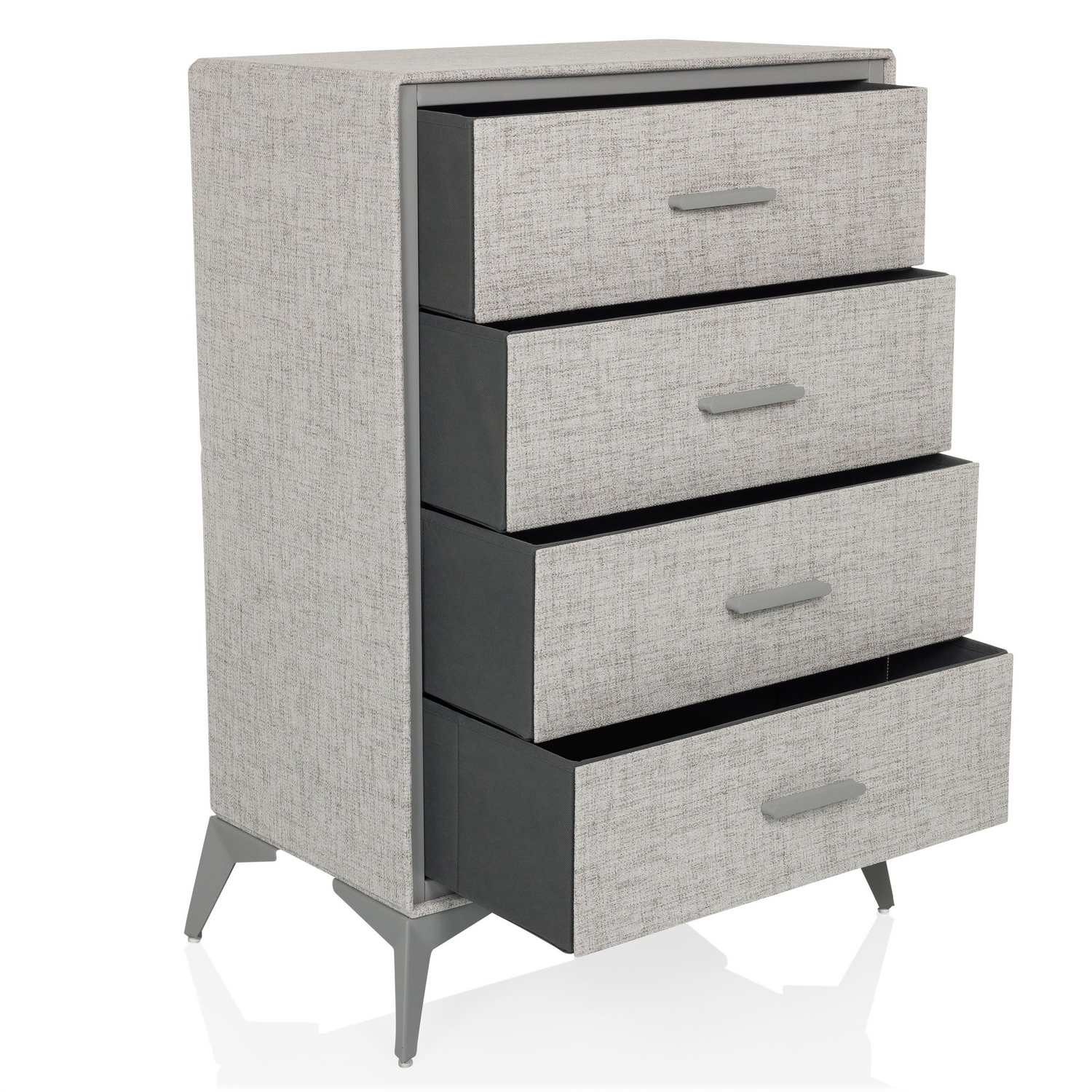 Hjh Living Skuffy Kommode Sideboard Möbel Schubladenkommode Schrank Grau B-Ware - 4064323106326