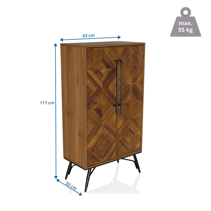 Hjh Living Kommode Schrank Santjago Wood High Holz Aufbewahrung Schlafzimmer B-Ware - 4064323106395