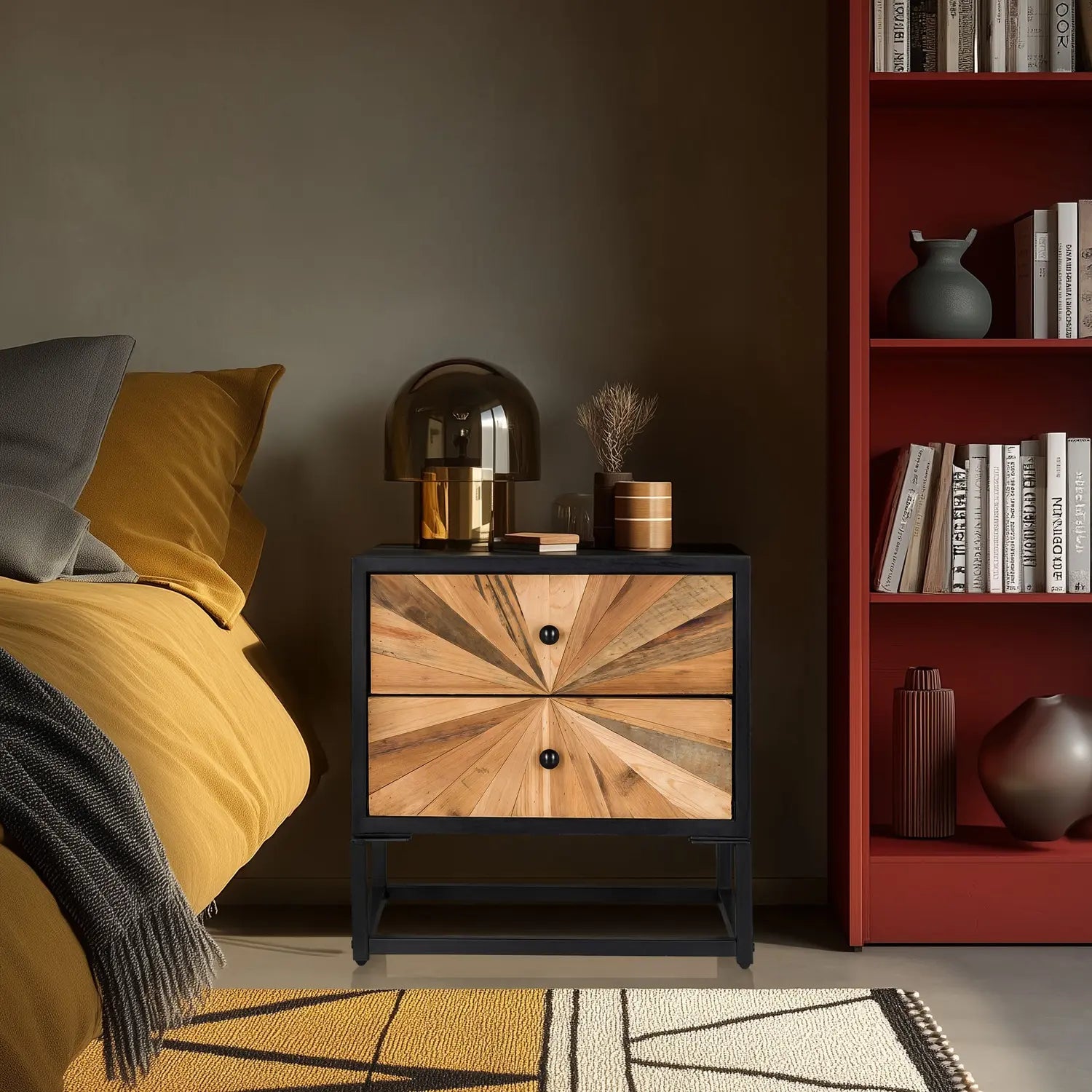B-Ware Hjh Living Sideboard Kommode Santjago Black Sun S Holz Beistelltisch - 4064323106425