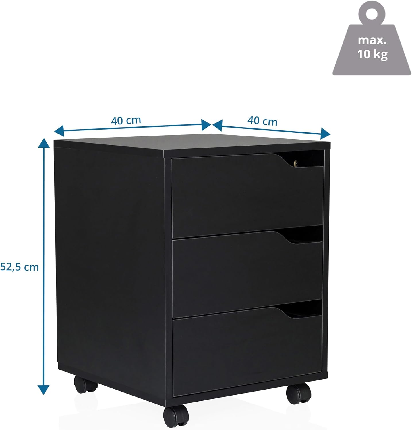 Hjh Office Rollcontainer Büroschrank Melaminharzbeschichtete Spanplatte B-Ware - 4064323106456