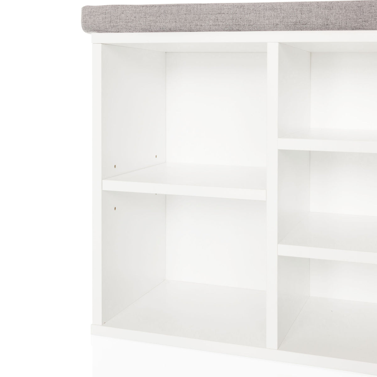 hjh LIVING Schuhschrank Schuhregal ESTHA 10 Weiß Aufbewahrung Sitzbank - 4064323106487