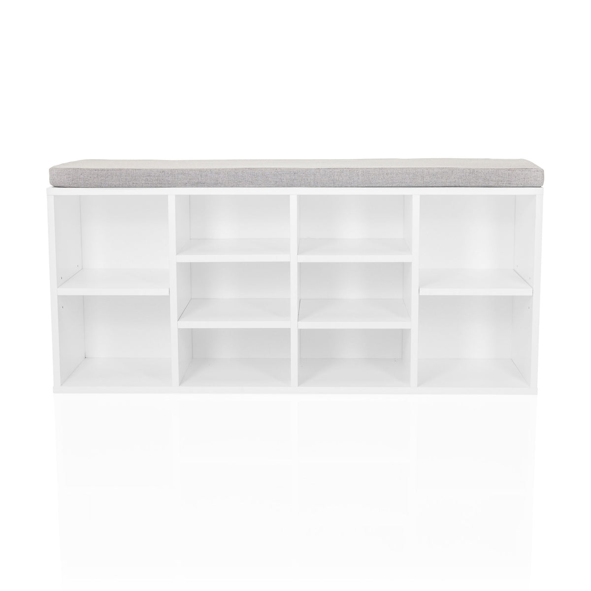 hjh LIVING Schuhschrank Schuhregal ESTHA 10 Weiß Aufbewahrung Sitzbank - 4064323106487
