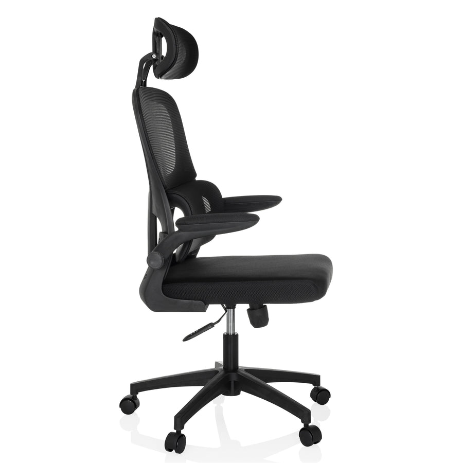 B-Ware Mybuero Bürostuhl Drehstuhl Schreibtischstuhl Schwarz Netzstoff Lordosenstü727