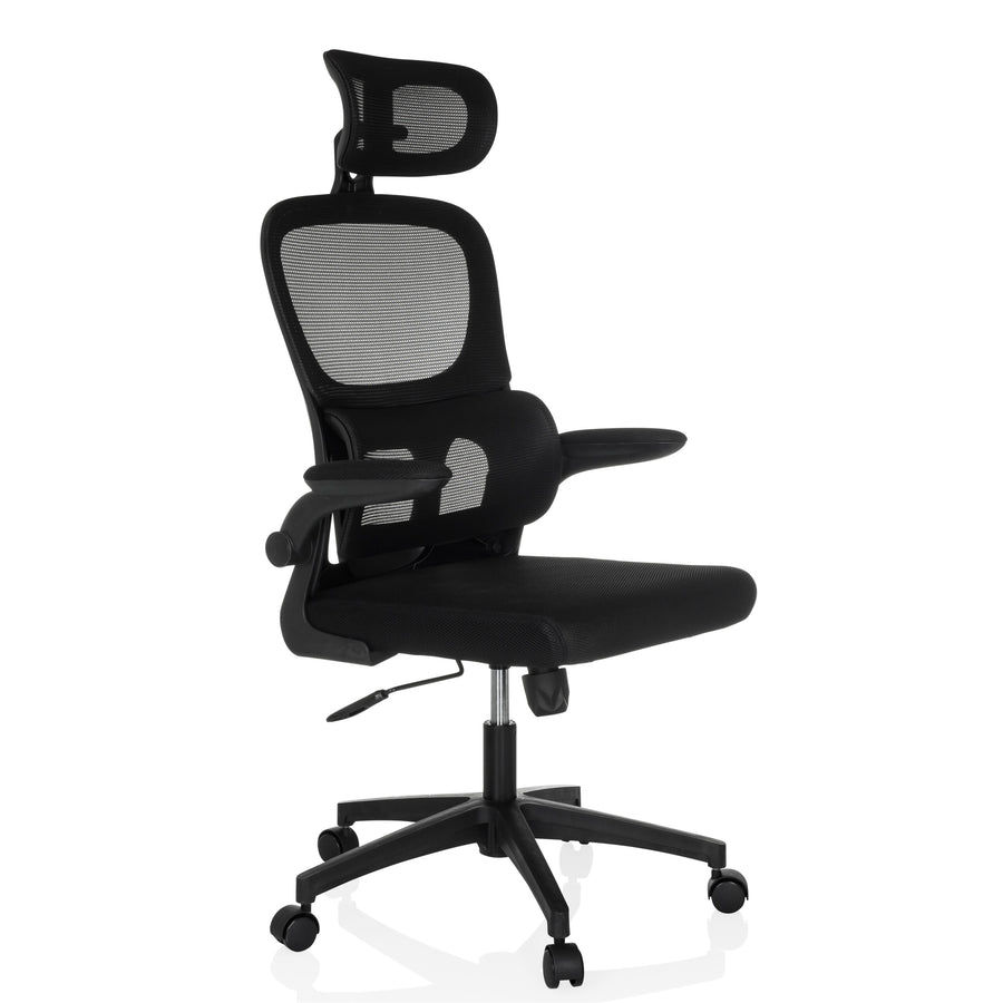 Mybuero Bürostuhl Drehstuhl Schreibtischstuhl Schwarz Netzstoff Lordosenstütze B-Ware - 4064323106579