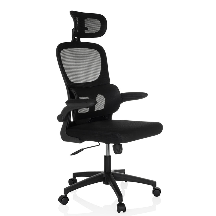 Mybuero Bürostuhl Drehstuhl Schreibtischstuhl Schwarz Netzstoff Lordosenstütze B-Ware - 4064323106579