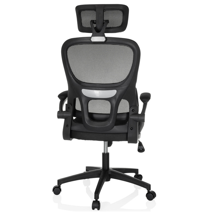 Mybuero Bürostuhl Drehstuhl Schreibtischstuhl Schwarz Netzstoff Lordosenstütze B-Ware - 4064323106579