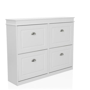 B-Ware hjh LIVING Schuhschrank Garderobenschrank ESTHA MDF lackiert Aufbewahrung Klappe