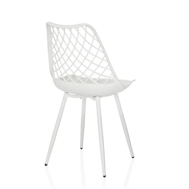 B-Ware Hjh Living Outdoorstuhl Gartenstuhl Stuhl Esszimmerstuhl Kunststoff Weiß 2 Stück - 4064323107156