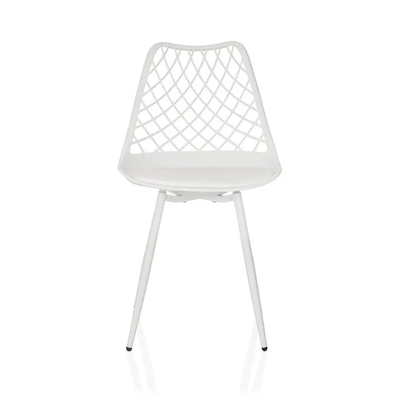 B-Ware Hjh Living Outdoorstuhl Gartenstuhl Stuhl Esszimmerstuhl Kunststoff Weiß 2 Stück - 4064323107156