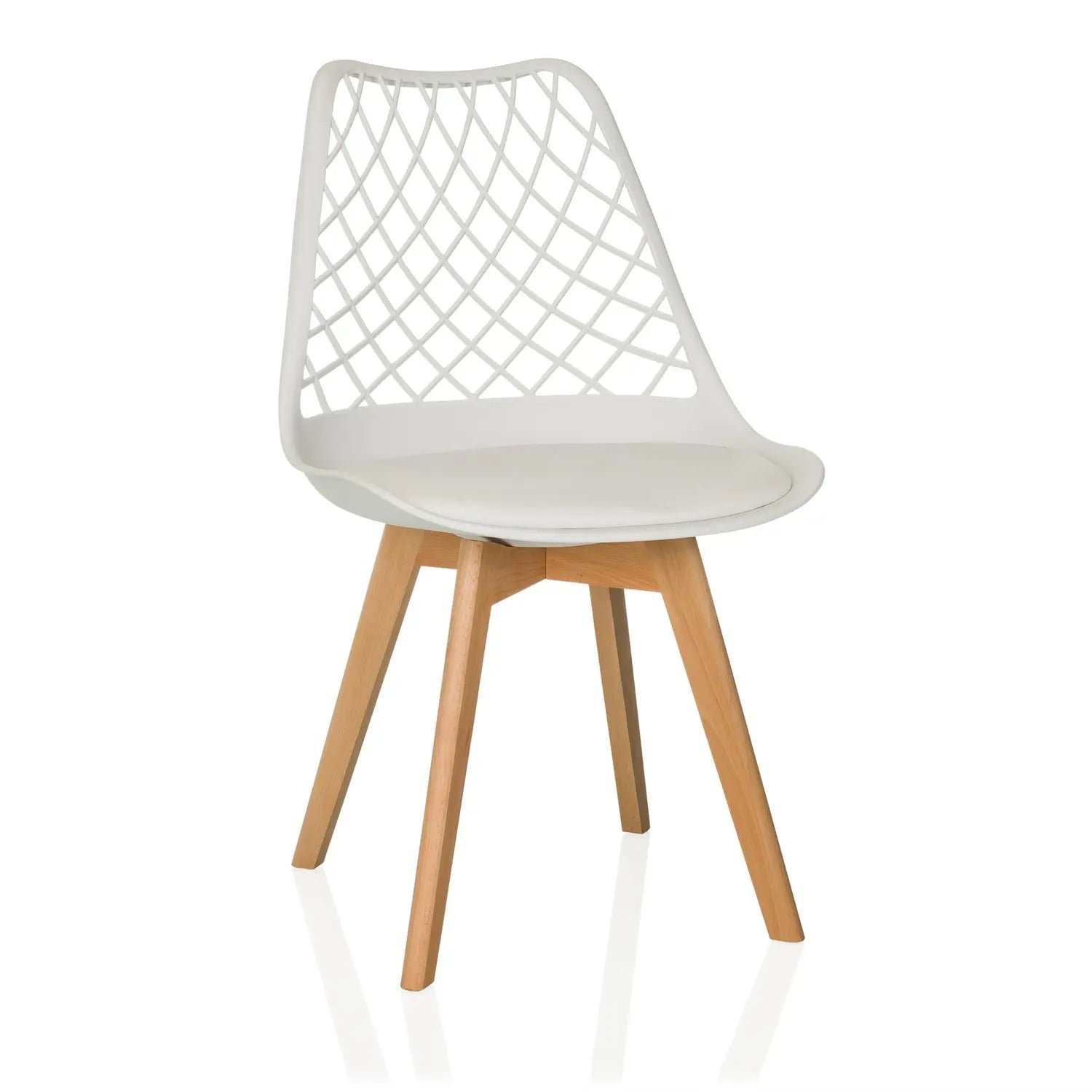 B-Ware Hjh Living Schalenstuhl Stuhl Esszimmerstuhl Weiß Kunststoff 2 Stück - 4064323107170