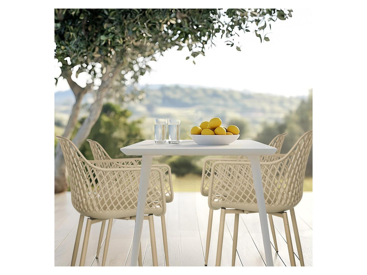 hjh LIVING Stuhl Gartenstuhl BEGIO L Outdoorstuhl Kunststoff Beige SIEHE TEXT - 4064323107200