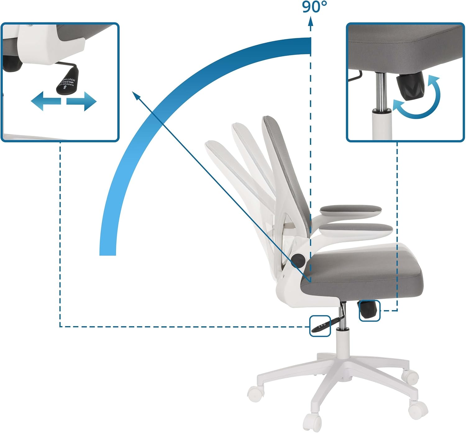 B-Ware Hjh Office Home Office Bürostuhl Drehstuhl Stuhl Belio W Grau Siehe Text - 4064323107293