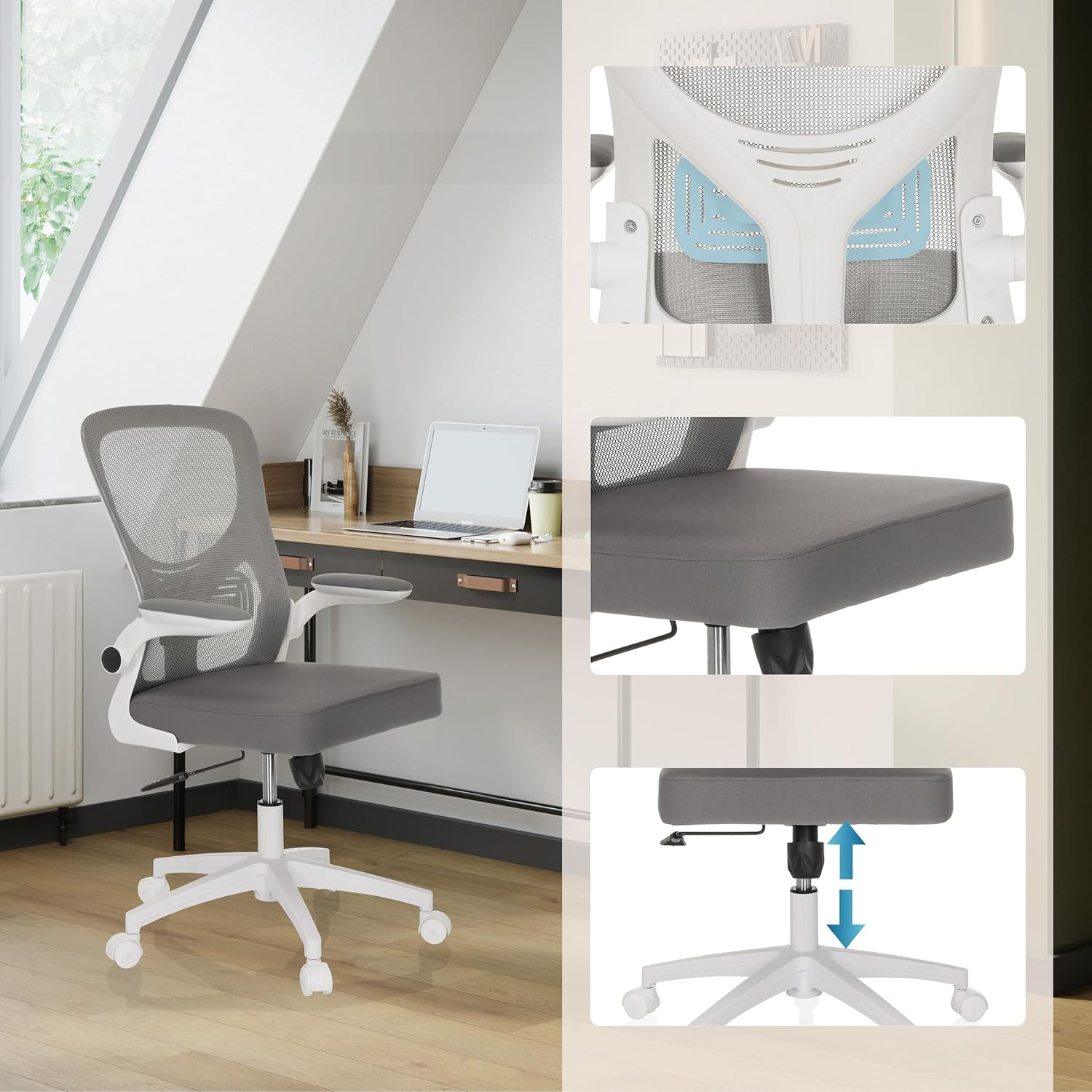 B-Ware Hjh Office Home Office Bürostuhl Drehstuhl Stuhl Belio W Grau Siehe Text - 4064323107293