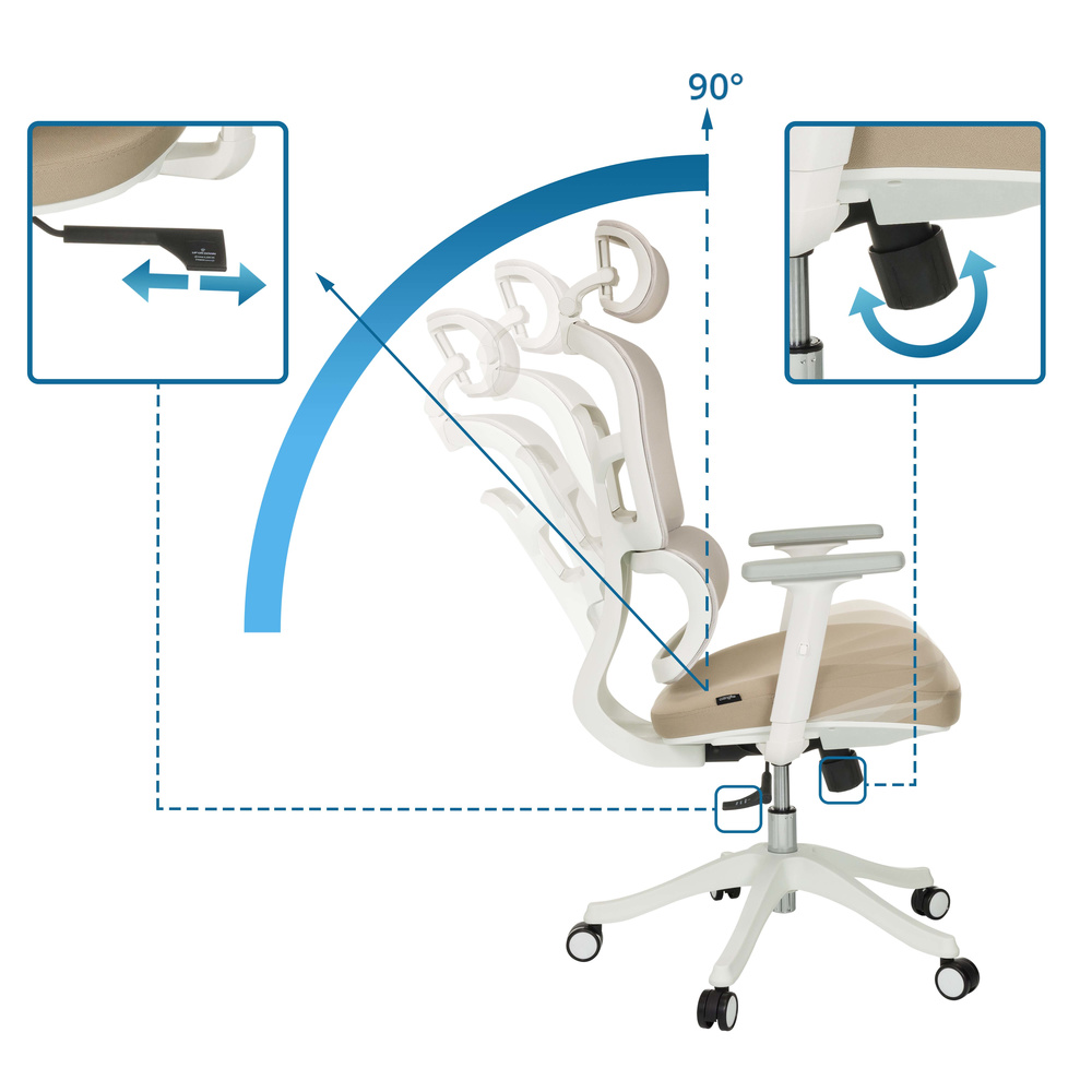 B-Ware My Buero Ergomy I W Bürostuhl Drehstuhl Schreibtischstuhl Beige Siehe Text594 - 4064323045847