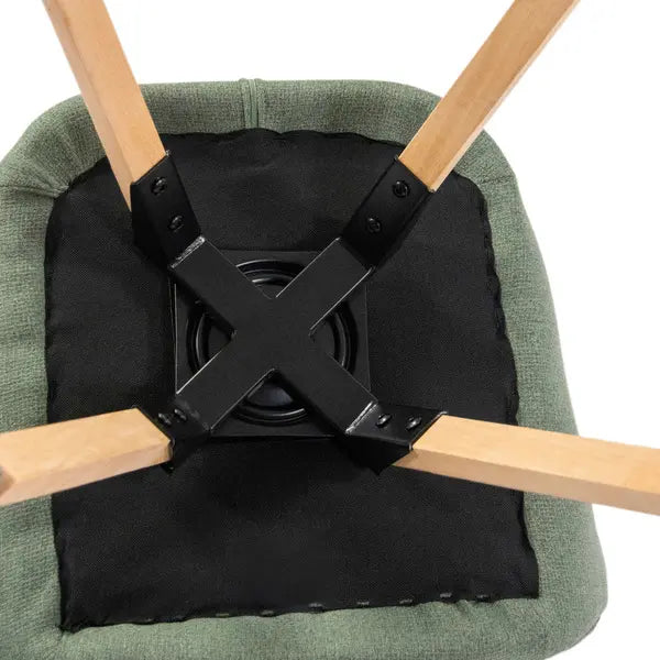 B-Ware Hjh Living Besucherstuhl Stuhl Scandi Soft Stoff Salbei Esszimmerstuhl Möbel - 4064323107391