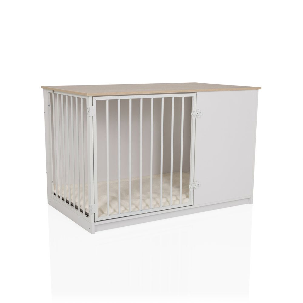 hjh LIVING PAWHOME XL Hundebox Hundekäfig Hund mittelgroße Hunderassen weiß - 4064323107484