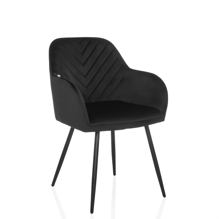 Hjh Living Esszimmerstuhl Stuhl Charvelle Samtstuhl Schwarz B-Ware - 4064323107606