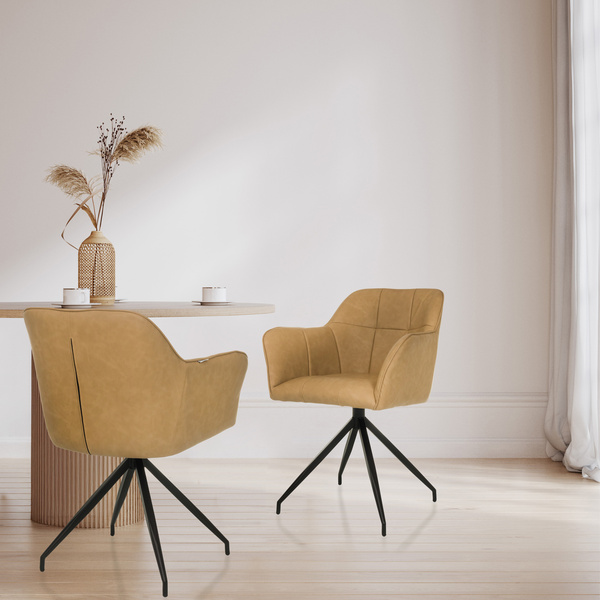 Hjh Living Esszimmerstuhl Stuhl Elverum Spu Polsterstuhl Farbe Cognac B-Ware - 4064323107613