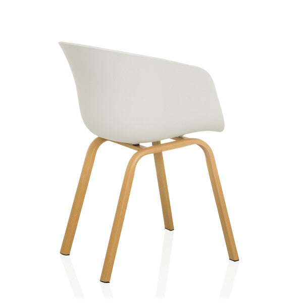 hjh LIVING Esszimmerstuhl OSLO W Schalenstuhl weiß skandinavisch SIEHE TEXT - 4064323107644