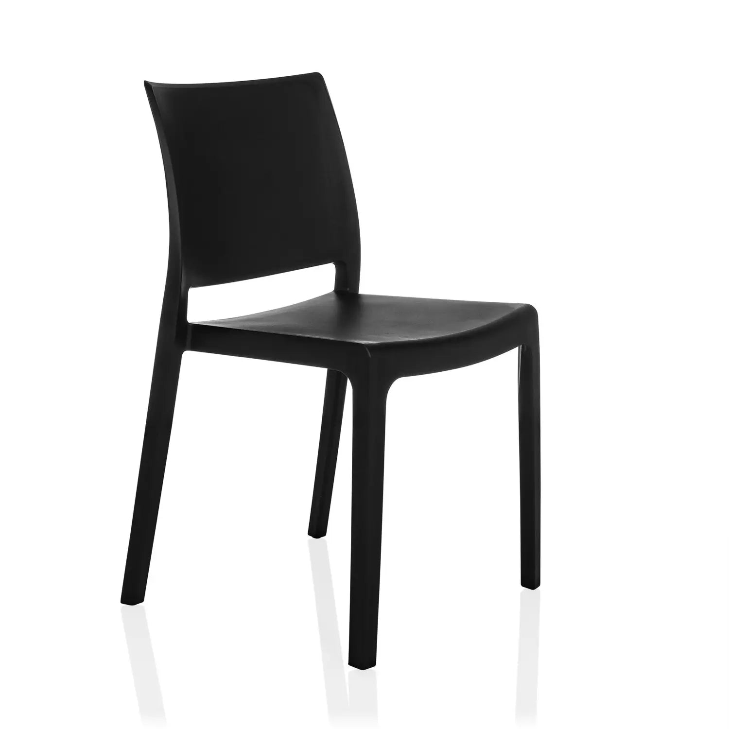 B-Ware Hjh Living Stuhl Gartenstuhl Esszimmerstuhl Kunststoff Schwarz Outdoor Stapelbar - 4064323107668