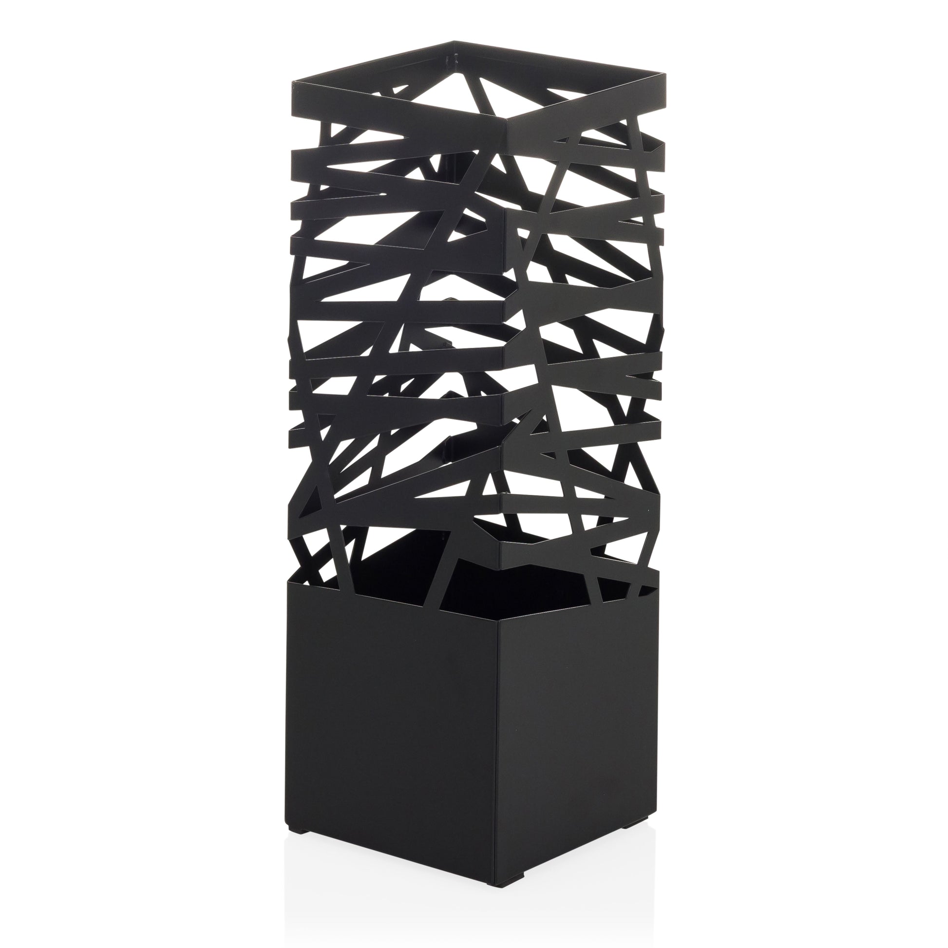 hjh LIVING PLUVARIS Schirmständer Metall Schirmhalter Stahl mit 2 Haken Schwarz - 4064323107682