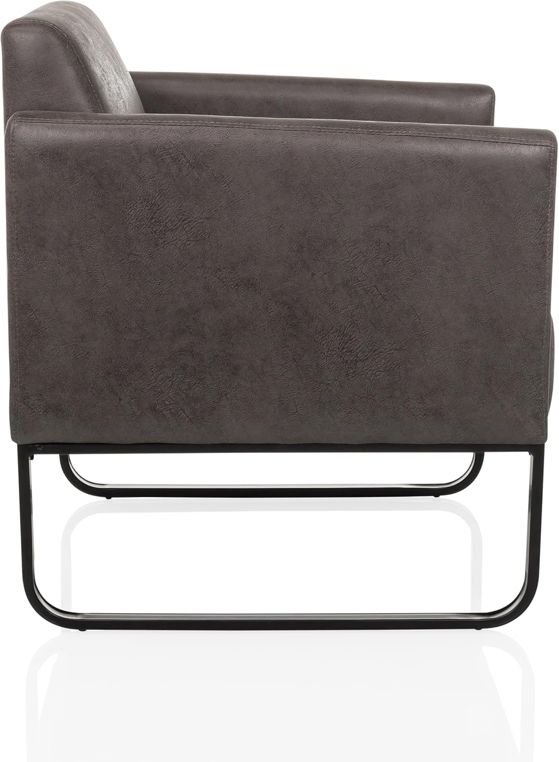 hjh OFFICE Loungesessel Aruba Retro Kunstleder mit Armlehnen Möbel Sitzmöbel - 4064323107750